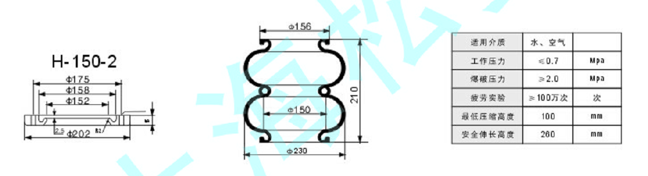 HF150/140-2橡膠氣囊-上海松夏 HF150/140-2橡膠氣囊-上海松夏